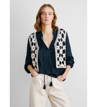 Pepe Jeans para mujer. PL702292 Chaleco Olivia blanco crudo (XS), Casual, Algodón