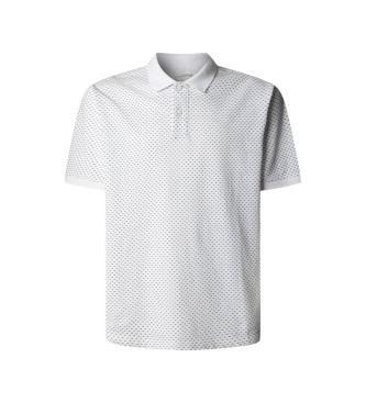 Pepe Jeans para hombre. PM5400089 Polo Oscar Aop blanco (XXL), Casual, Algodón, Manga corta