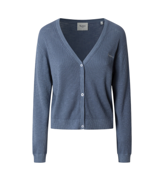 Pepe Jeans para mujer. PL702279 Cárdigan Otin azul (XS), Casual, Algodón