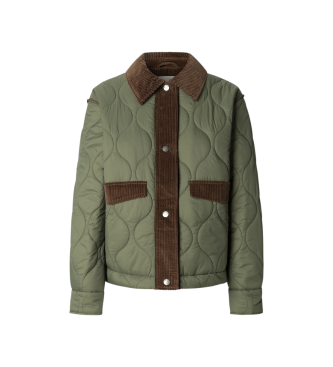 Pepe Jeans para mujer. PL4024342 Abrigo Paola verde (M), Casual, Algodón
