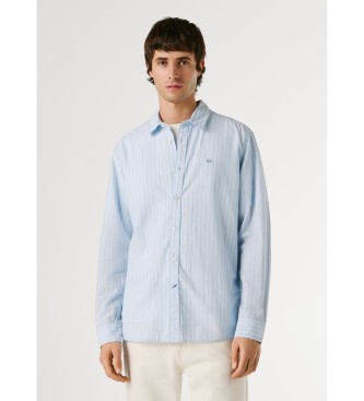 Pepe Jeans para hombre. PM3091204 Camisa Pau azul (S), Casual, Algodón, Manga larga