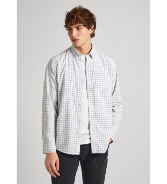 Pepe Jeans para hombre. PM308278 Camisa Paul blanco (M), Casual, Algodón, Manga larga, Sostenible