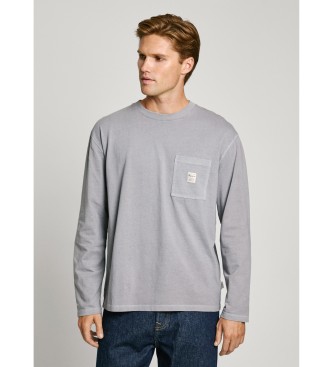 Pepe Jeansvoor mannen. PM509772 Paul T-shirt grijs (XL), Casual, Katoen, Lange mouwen, Duurzaam