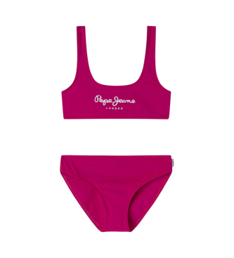 Pepe Jeans para niña. PGB10420 Bikini Sc rosa (8Años= 128cm), Beachwear, Poliamida, moda infantil