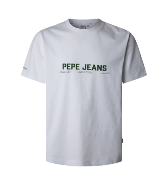 Pepe Jeans para hombre. PM509768 Camiseta de manga corta Pol blanco (L), Casual, Algodón, Sostenible