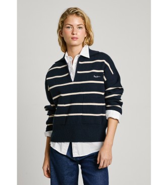 Pepe Jeans para mujer. PL702272 Jersey Priscilla marino (XS), Casual, Viscosa, Manga larga