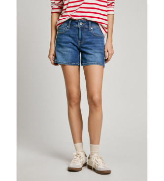 Pepe Jeans para mujer. PL801190IC4 Short Regular Siouxie azul (29), Casual, Algodón, Denim, Sostenible