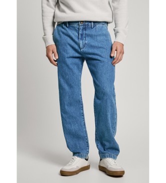 Pepe Jeans para hombre. PM208362 Jeans Relaxed Chino Stripe azul (31), Casual, Algodón, Denim