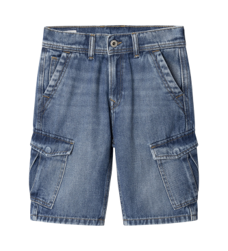 Pepe Jeans para niño. PB800825 Shorts cargo Relaxed azul (12años= 152cm), Casual, Algodón, Denim, Sostenible, moda infantil