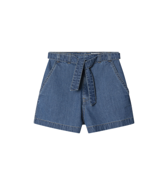 Pepe Jeans para niña. PG800867 Short Relaxed Hw Jr azul (8Años= 128cm), Casual, Algodón, Denim, Sostenible, moda infantil