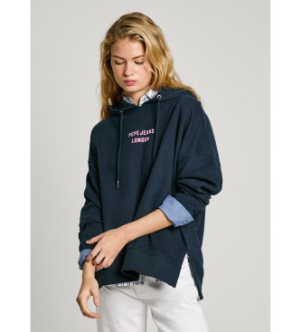 Pepe Jeans para mujer. PL581489 Sudadera Rikki marino (XS), Casual, Algodón, Algodón Orgánico, Sostenible