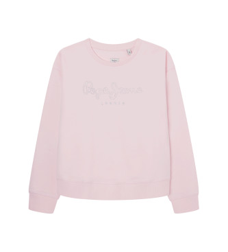 Pepe Jeans para niña. PG581319 Sudadera Rose rosa (14Años= 164cm), Casual, Algodón, Manga larga, Sostenible, moda infantil