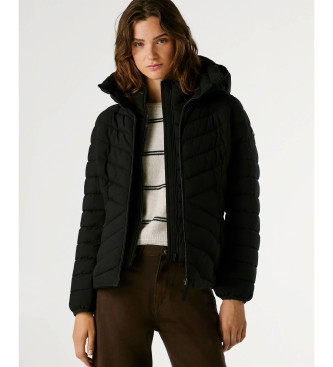 Pepe Jeans para mujer. PL4024357 Chaqueta Plumífero Sann Short negro (S), Casual, Poliéster