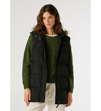 Pepe Jeans para mujer. PL4024335 Chaleco Sarah negro (S), Casual, Poliéster