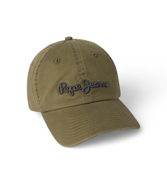 Pepe Jeans para hombre. PM0400005 Gorra Saul verde (OSFA), Casual, Algodón