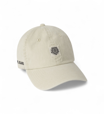 Pepe Jeans para hombre. PM0400004 Gorra Seth blanco roto (OSFA), Casual, Algodón