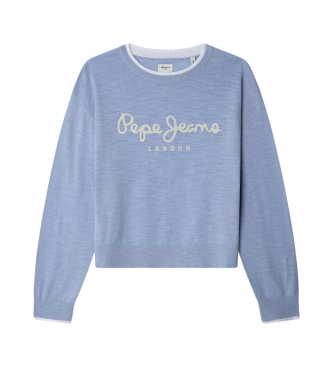 Pepe Jeans para niña. PG701112 Jersey Shaila azul (12años= 152cm), Casual, Algodón, Sostenible, moda infantil
