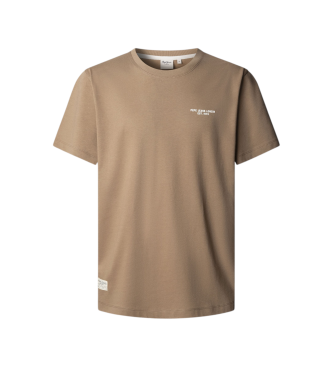 Pepe Jeans para hombre. PM5010303 Camiseta Silver beige (L), Casual, Algodón, Manga corta