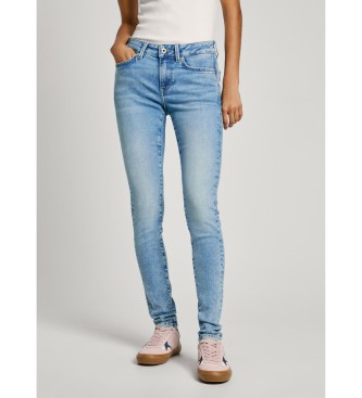 Pepe Jeans para mujer. PL204583MP5 Skinny Jeans Lw azul (25/30), Casual, Algodón, Denim, Sostenible