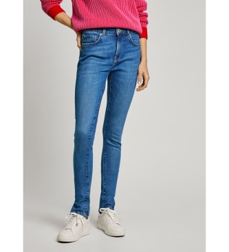 Pepe Jeans para mujer. PL204728NC3 Jeans en fit skinny Regent azul (28/30), Casual, Algodón, Denim, Sostenible