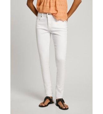 Pepe Jeans para mujer. PL204728TC7 Jeans en fit skinny Regent blanco (26/30), Casual, Algodón, Denim, Sostenible