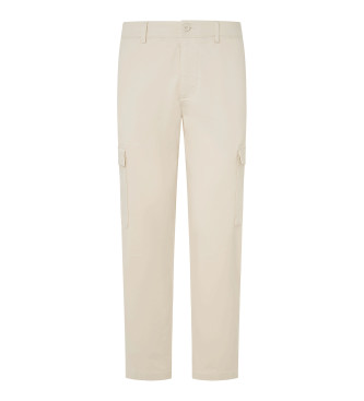 Pantalón cargo Slim Twill blanco (36), Casual, Algodón, Sostenible, Pepe Jeans outlet 2024.