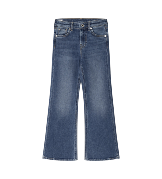 Pepe Jeans para niña. PG201677IC4 Jeans Slim Fit Flare azul (4años= 80cm), Casual, Algodón, Denim, moda infantil