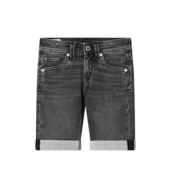 Pepe Jeans para niño. PB800794UR3 Bermuda slim Gymdigo negro (6Años= 116cm), Casual, Algodón, Denim, Sostenible, moda infantil
