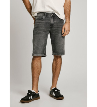 Pepe Jeans para hombre. PM801075UN2 Bermuda slim Gymdigo negro (34), Casual, Algodón, Denim, Sostenible