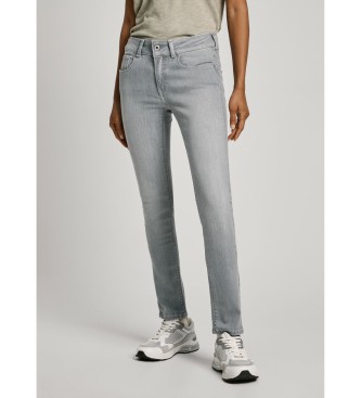 Pepe Jeans para mujer. PL204737UH4 Jeans Slim Lw gris (28/30), Casual, Algodón, Denim, Sostenible