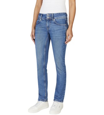Pepe Jeans para mujer. PL204729NC3 Jeans en fit slim Venus azul (26/30), Casual, Algodón, Denim, Sostenible