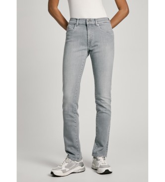 Pepe Jeans para mujer. PL204589UH4 Jeans Slim Mw gris (30/30), Casual, Algodón, Denim, Sostenible