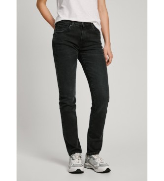 Pepe Jeans para mujer. PL204589XH5 Jeans Slim Mw negro (31/30), Casual, Algodón, Denim, Sostenible