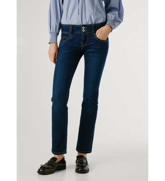Pepe Jeans para mujer. PL20415986FA Jeans Slim Mw Iconic Gen azul (24/30), Casual, Algodón, Denim