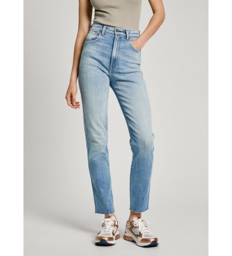 Pepe Jeans para mujer. PL204590PG0 Jeans Slim Uhw azul (28/30), Casual, Algodón, Denim, Sostenible