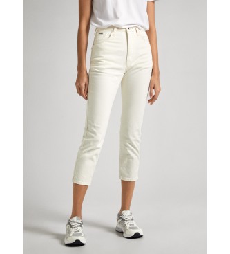 Pepe Jeans para mujer. PL204690WI5 Jeans Slim Uhw 7/8 blanco (27), Casual, Algodón