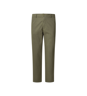 Pepe Jeans para hombre. PM2100010 Pantalón Chino Slim Printed verde (28), Casual, Algodón
