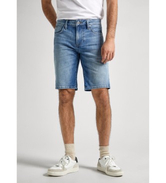 Pepe Jeansvoor mannen. PM801080MN8 Blauwe Slim Bermuda (28), Casual, Katoen, Denim