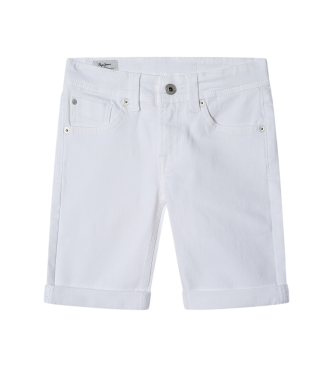 Pepe Jeans para niño. PB800791TA8 Bermudas Slim blanco (12años= 152cm), Casual, Algodón, moda infantil