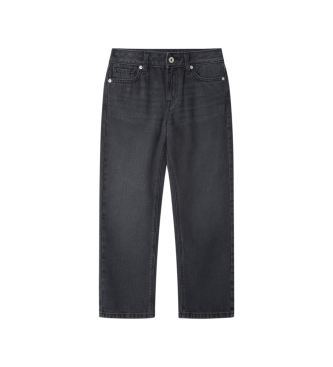 Pepe Jeans para niña. PG20000029F1 Jeans Straight Fit Robyne negro (12años= 152cm), Casual, Algodón, moda infantil