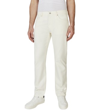 Pepe Jeans para hombre. PM207394TB7 Jeans en fit recto Byron blanco (30/32), Casual, Denim, Sostenible