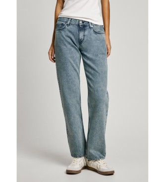 Pepe Jeans para mujer. PL205007 Jeans en fit recto Lw Infused azul (29/28), Casual, Algodón, Denim, Sostenible