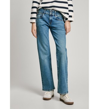 Pepe Jeans para mujer. PL204848IA3 Jeans en fit recto Venus azul (28/30), Casual, Algodón, Denim, Sostenible