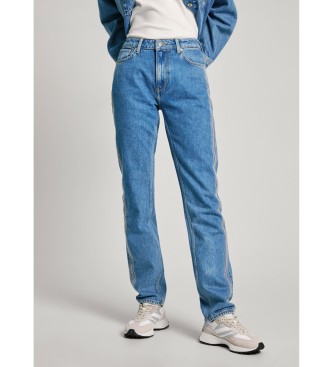 Pepe Jeansvoor vrouwen. PL204719 Rechte jeans Mw Craft blauw (27/30), Casual, Denim, Biologisch katoen, Duurzaam