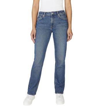 Pepe Jeans para mujer. PL204730EE3 Jeans en fit recto Mary azul (27/30), Casual, Algodón, Denim, Sostenible