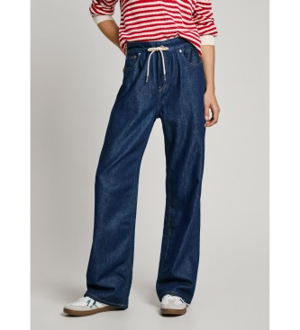 Pepe Jeans para mujer. PL205004 Jeans en fit recto Cord azul (25/30), Casual, Algodón, Denim, Sostenible