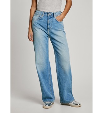 Pepe Jeans para mujer. PL204731MS7 Jeans en fit recto Lexa azul (30/32), Casual, Algodón, Denim, Sostenible