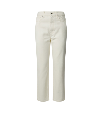 Pepe Jeans para mujer. PL204731TB7 Jeans en fit recto Lexa blanco (27/30), Casual, Algodón, Denim, Sostenible