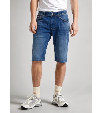 Pepe Jeans para hombre. PM801081HU0 Bermudas Straight azul (32), Casual, Algodón, Denim, Sostenible