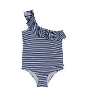 Pepe Jeans para niña. PGB10412 Bañador en tejido elástico y ligero Stripes azul (10años= 140cm), Beachwear, Poliéster, moda infantil